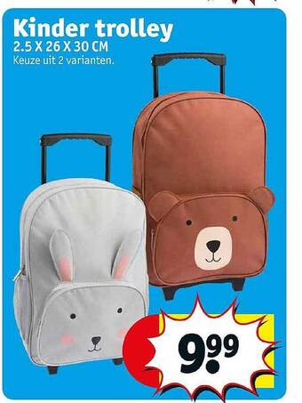 Kruidvat Kinder trolley aanbieding