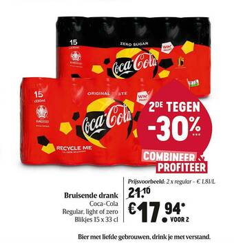 Delhaize Bruisende Drank Coca-cola aanbieding