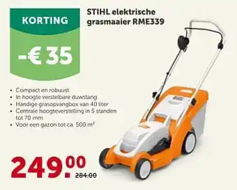 AVEVE Stihl elektrische grasmaaier rme339 aanbieding
