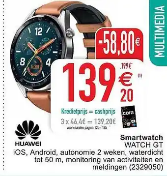 Cora Smartwatch Watch Gt Huawei aanbieding