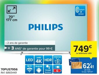 Carrefour Philips 70PUS7956 aanbieding