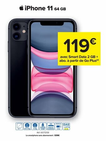 Carrefour iPhone 11 64GB aanbieding