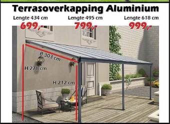 iTEK Terrasoverkapping Aluminium aanbieding