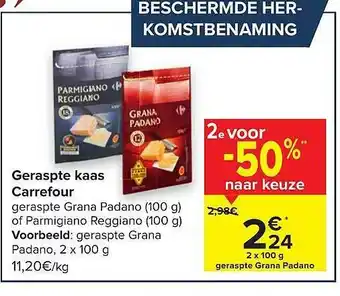 Carrefour Market Geraspte Kaas Carrefour 100g aanbieding