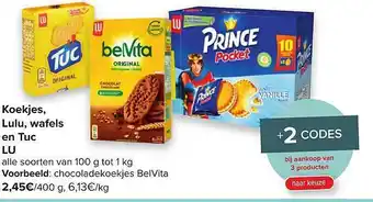 Carrefour Market Koekjes, Lulu, Wafels En Tuc Lu aanbieding