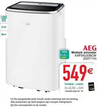 Cora Aeg Mobiele Aircooler Axp34u338cw aanbieding