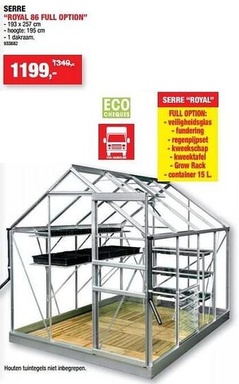 Hubo Serre royal 86 full option aanbieding