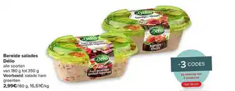 Carrefour Bereide Salades Délio 180g aanbieding
