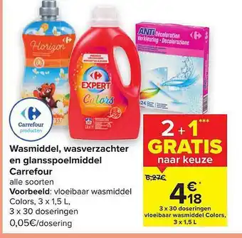 Wasmiddel, Wasverzachter En Glansspoelmiddel Carrefour