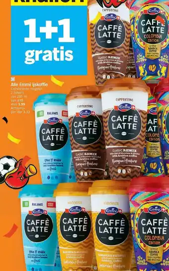 Albert Heijn 1+1 Gratis Alle Emmi Ijskoffie aanbieding