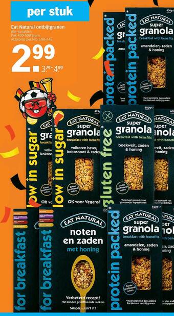 Albert Heijn Eat Natural Ontbijtgranen aanbieding
