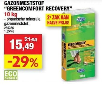 Hubo Gazonmeststof greencomfort recovery aanbieding