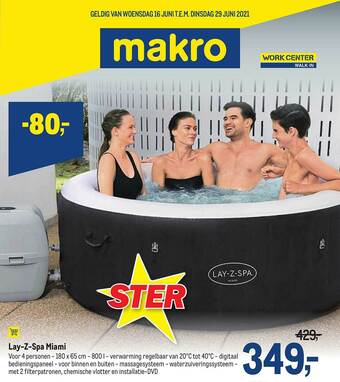 Makro Lay-z Spa Miami aanbieding