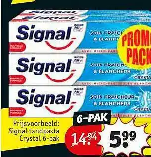 Kruidvat Signal Tandpasta Crystal aanbieding