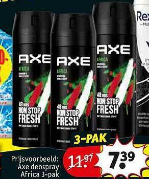Kruidvat Axe Deospray aanbieding