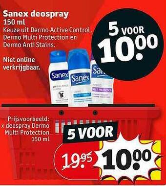Kruidvat Sanex Deospray 150 Ml aanbieding
