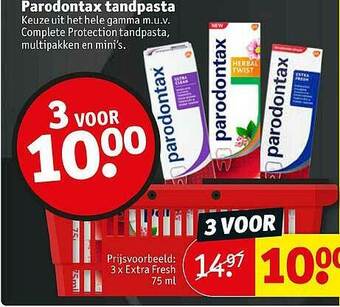 Kruidvat Parodontax Tandpasta aanbieding