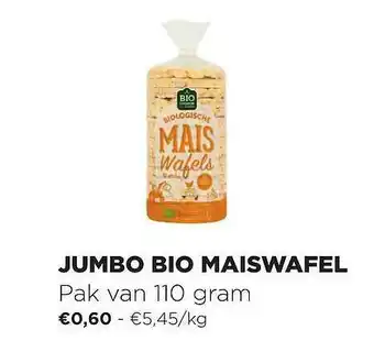 Jumbo Jumbo Bio Maiswafel 110g aanbieding