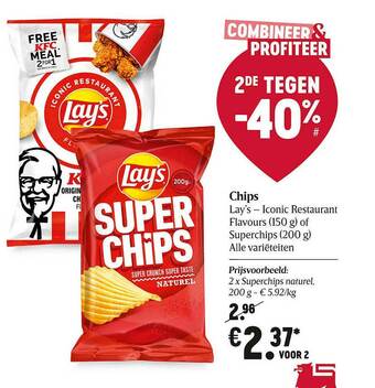Delhaize Chips Lay's aanbieding