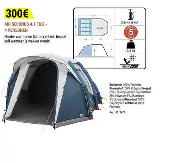Decathlon Air Seconds 4.1 - F&b 4 Personen aanbieding