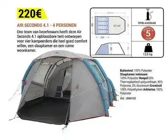 Decathlon Air Seconds 4.1 - 4 Personen aanbieding