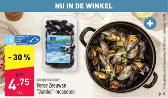 ALDI Golden seafood verse zeeuwse "jumbo" -mosselen aanbieding