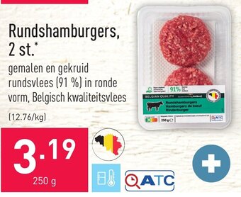 Rundshamburgers, 2 st. 250g