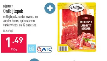 ALDI Delifin ontbijtspek 150g aanbieding