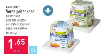 ALDI Cabre d'or verse geitenkaas 150g aanbieding