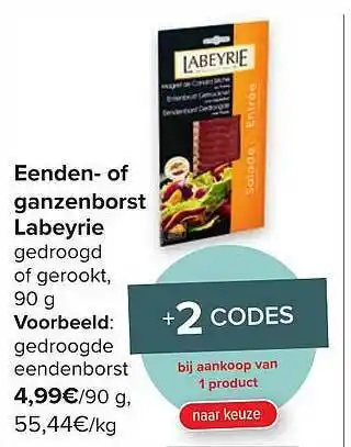 Carrefour Market Eenden- Of Ganzenborst Labeyrie 90g aanbieding