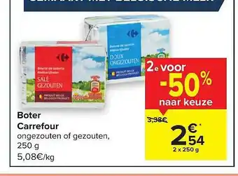 Carrefour Boter Carrefour 250g aanbieding