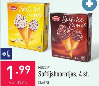 ALDI Mucci softijshoorntjes 4 x 135ml aanbieding