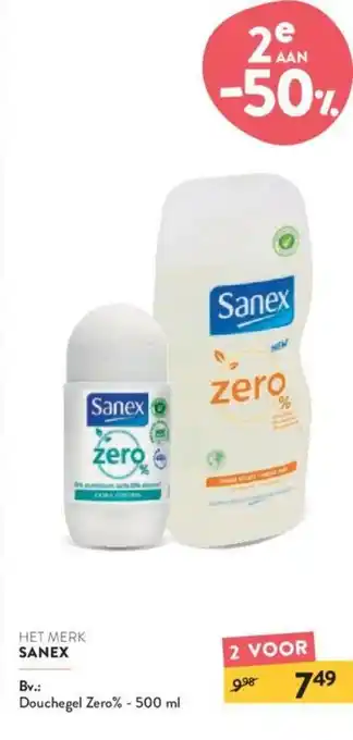 Het Merk Sanex Douchegel Zero% - 500ml