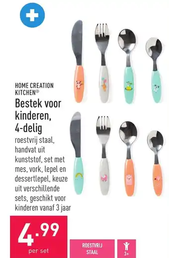 ALDI Home creation kitchen bestek voor kinderen, 4-delig aanbieding