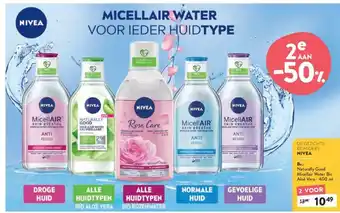 Di Nivea Naturally Good Micellair Water Bio Aloë Vera 400ml aanbieding