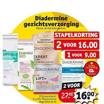 Kruidvat Diadermine Gezichtsverzorging aanbieding