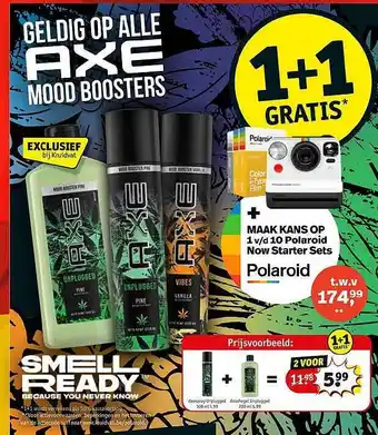 Axe Mood Boosters, Polaroid 1+1 Gratis