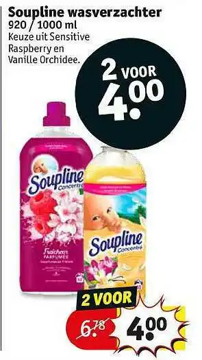 Kruidvat Soupline Wasverzachter 920-1000ml aanbieding