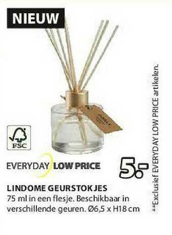 Jysk Lindome Geurstokjes aanbieding