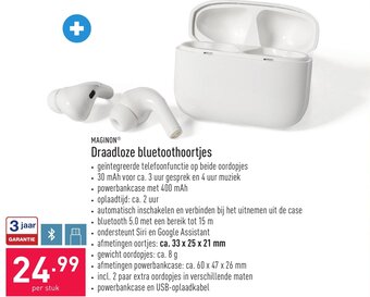 ALDI Maginon draadloze bluetoothoortjes aanbieding