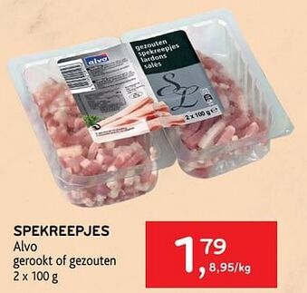 Alvo Spekreepjes alvo gerookt of gezouten 2 x 100 g aanbieding