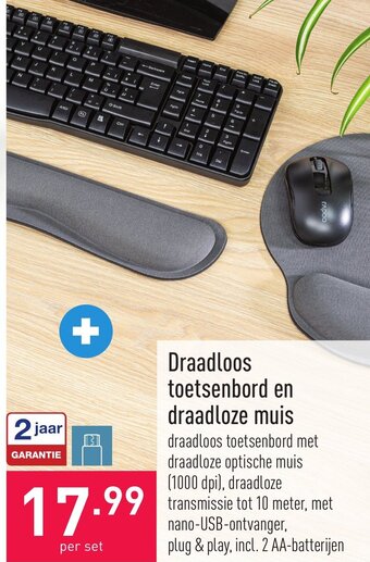 ALDI Draadloos toetsenbord en draadloze muis aanbieding