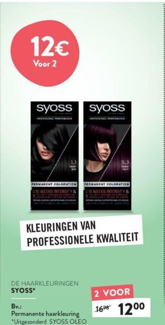 Di Syoss Permanente haarkleuring aanbieding