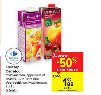 Carrefour Market Fruitsap Carrefour aanbieding