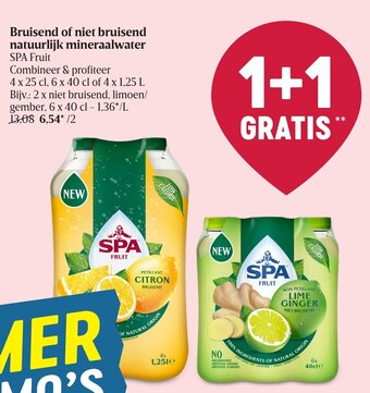 Delhaize Bruisend of niet bruisend natuurlijk mineraalwater aanbieding