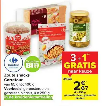 Carrefour Market Zoute Snacks Carrefour aanbieding