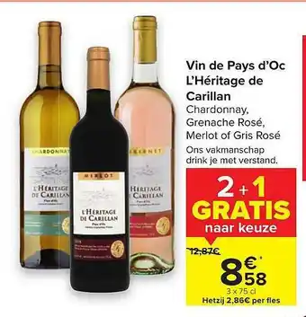 Vin De Pays D'oc L'héritage De Carillan