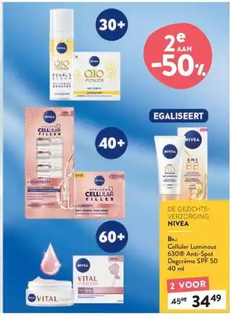 Di Nivea Cellular Luminous 630 40ml aanbieding