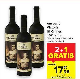 Carrefour Australie Victoria 19 Crimes aanbieding