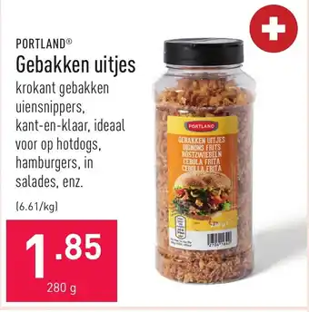 ALDI Portland gebakken uitjes 280g aanbieding